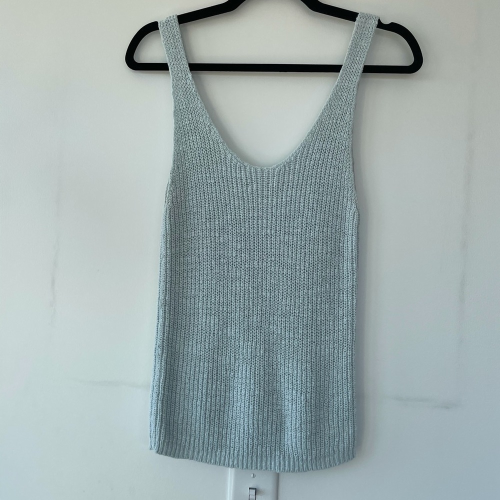 Blue Madewell knit tank top small